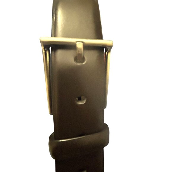 Calvin Klein Mens Synthetic Leather Black Brown Adjustable Size 34-36 - Picture 4 of 6